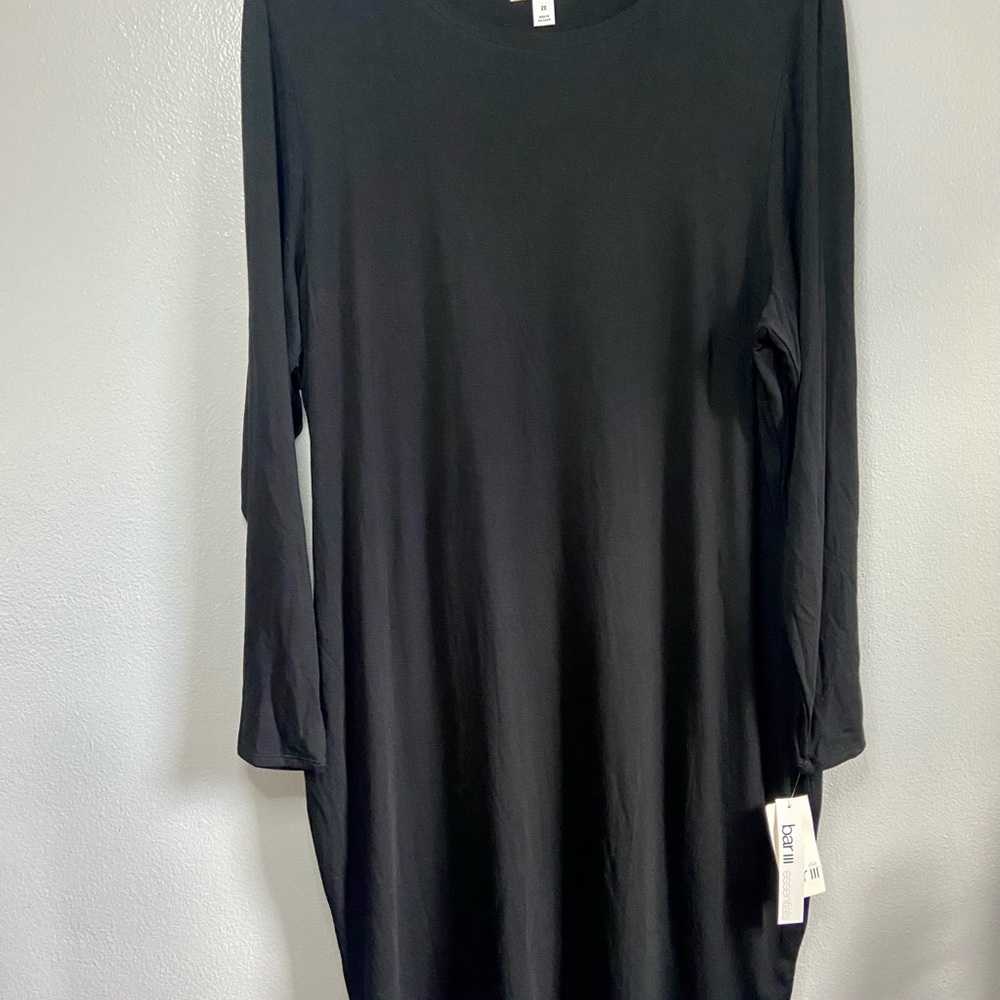 Bar III Classic Black Long Sleeve Dress‎